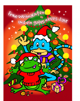 Weihnachten, Klappkarte