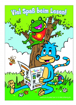 Kubi liest Zeitung, Postkarte