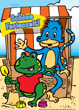 Im Strandkorb, Postkarte