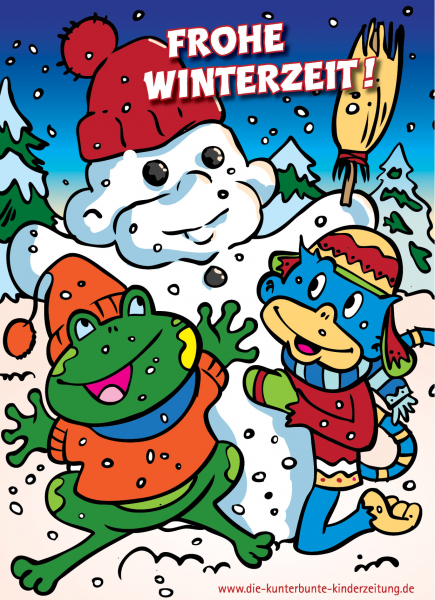 Schneemann, Postkarte