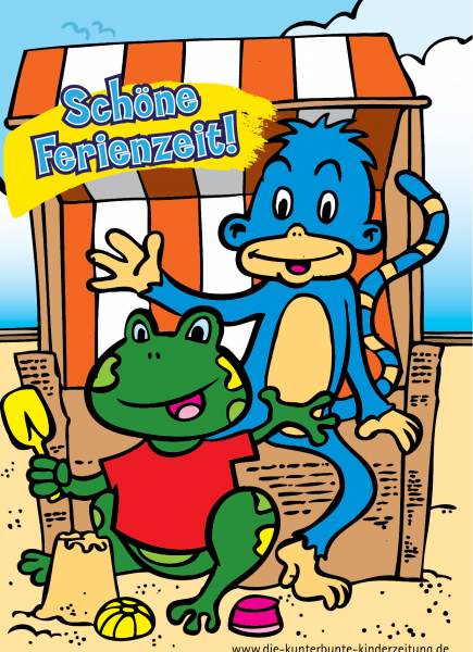 Im Strandkorb, Postkarte