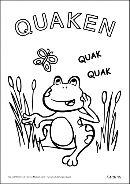 Kubi und Wetterfrosch, Verben-Malbuch, von A bis Z