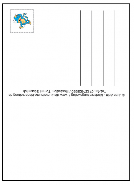 Schneemann, Postkarte